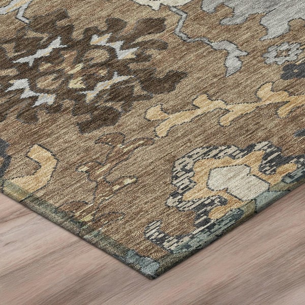 Chantille Machine Washable Indoor/Outdoor Abstract ACN3158 Brown 5 ft. x 7 ft. 6 in. Area Rug
