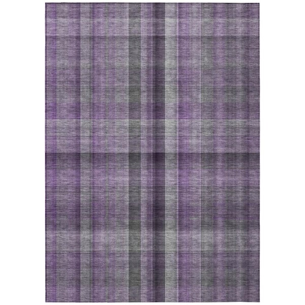 Addison Rugs Chantille ACN548 Purple 5 ft. x 7 ft. 6 in. Machine Washable Indoor/Outdoor Geometric Area Rug