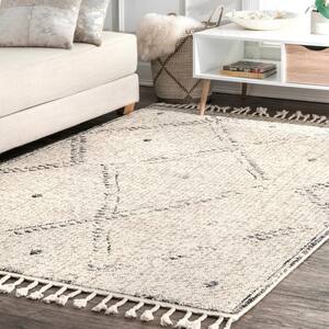 Camilla Moroccan Tassel Ivory 10 ft. x 13 ft. Area Rug