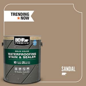 1 gal. #SC-121 Sandal Solid Color Waterproofing Exterior Wood Stain and Sealer