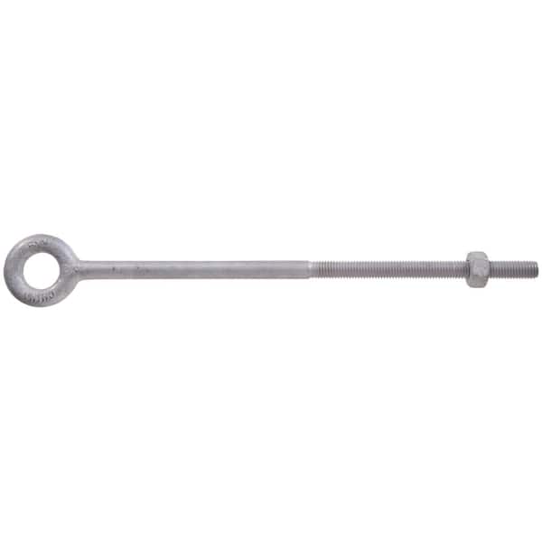 1/2-13 x 14 in. Forged Steel Hot-Dipped Galvanized Eye Bolt with Hex Nut in Plain Pattern (5-Pack)