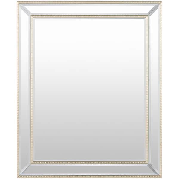 Livabliss Constantine 34 in. x 28 in. Campagne Framed Decorative Mirror