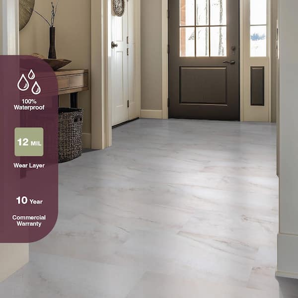 Codron Cove 12 MIL x 12 in. W x 24 in. L Waterproof Click Lock Rigid Core Luxury Vinyl Plank Flooring(19.37 sq.ft./Case)