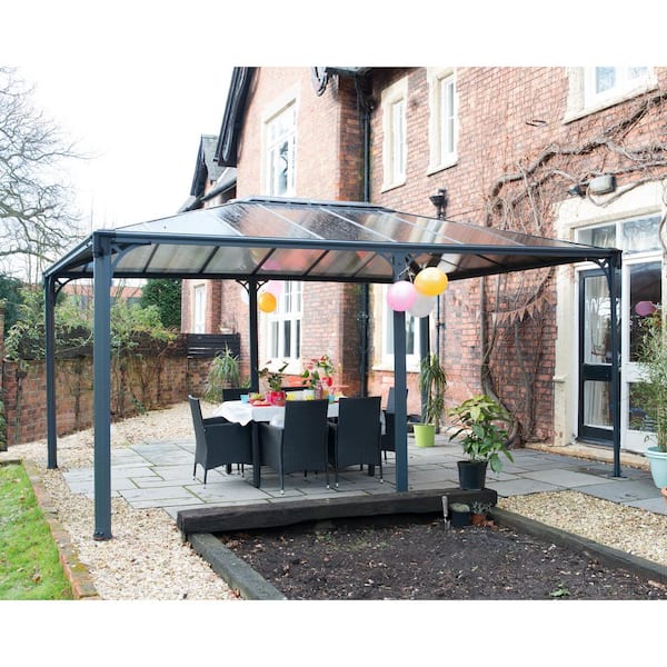 Martinique 12 ft. x 16 ft. Gray/Bronze Outdoor Gazebo