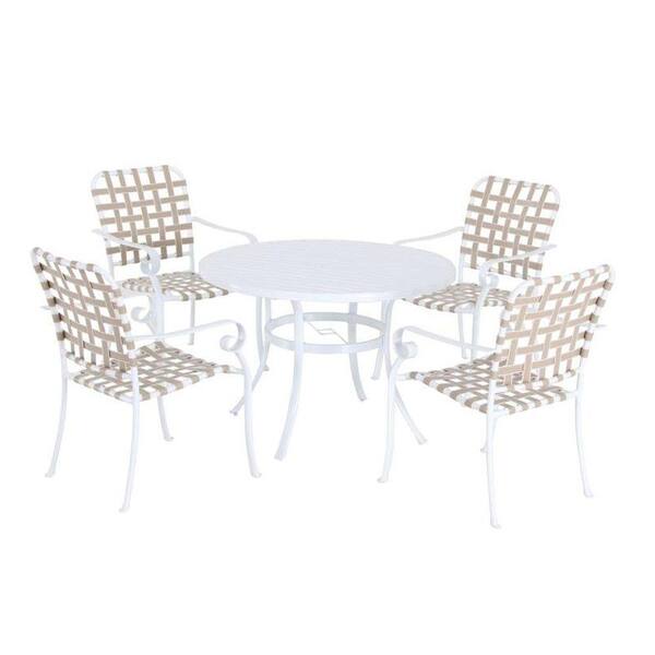 Hampton Bay Summerville 5-Piece Patio Dining Set in Taupe-DISCONTINUED