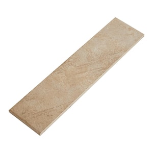 Continental Slate Egyptian Beige 3 in. x 12 in. Porcelain Bullnose Floor and Wall Tile (0.25702 sq. ft. / piece)