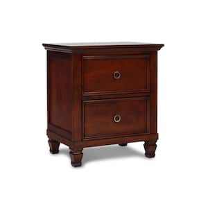 New Classic Furniture Tamarack 2-drawer Nightstand, Brown Cherry