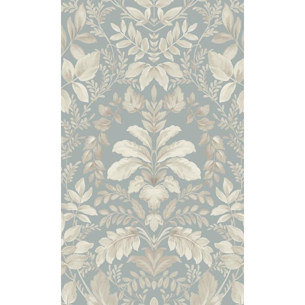 Walls Republic Blue Lush Overgrown Botanical Printed Non-Woven Paper Non Pasted Textured Wallpaper 57 Sq. Ft.