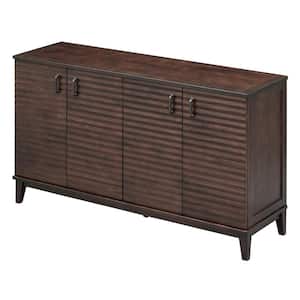 60 in. W x 18 in. D x 36 in. H in Espresso Solid Wood and MDF Ready to Assemble Floor Base Kitchen Cabinet Sideboard