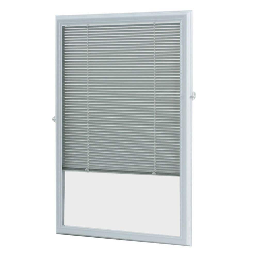 ODL White Cordless Add-On Blinds for Raised Frame Doorglass 23-3/4
