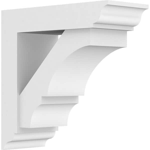 Ekena Millwork Standard Balboa 5 in. W x 12 in. H x 12 in. D Signature Urethane Polyurethane Bracket With Traditional Ends