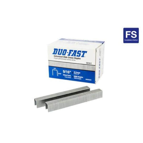 3/8" STAPLES 1/2" wide,20 gauge,Chisel Point,5000 /PACK DUO-FAST 5012C #0004739 