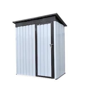 5 ft. W x 3 ft. D White Garden Outdoor Storage Metal Shed Coverage Area (25 sq. ft.)