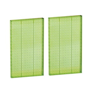 22 in H x 13.5 in W Pegboard Green Styrene One Sided Panel (2-Pieces per Box)