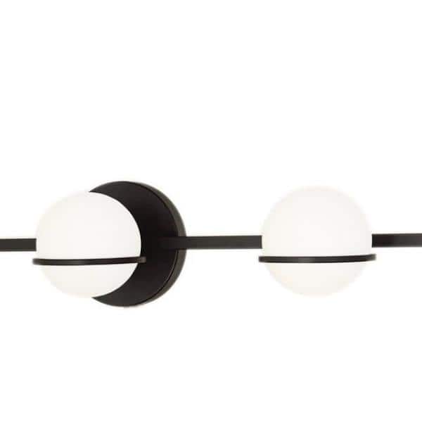 Matte Black 5-Light Dimmable Bath Bar Fixture