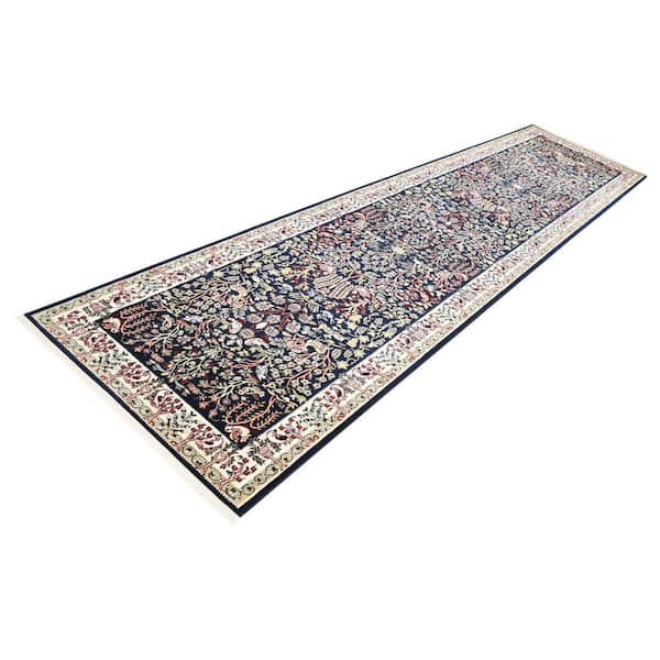 Narenj Bristol Navy Blue 3' 0 x 13' 0 Runner Rug