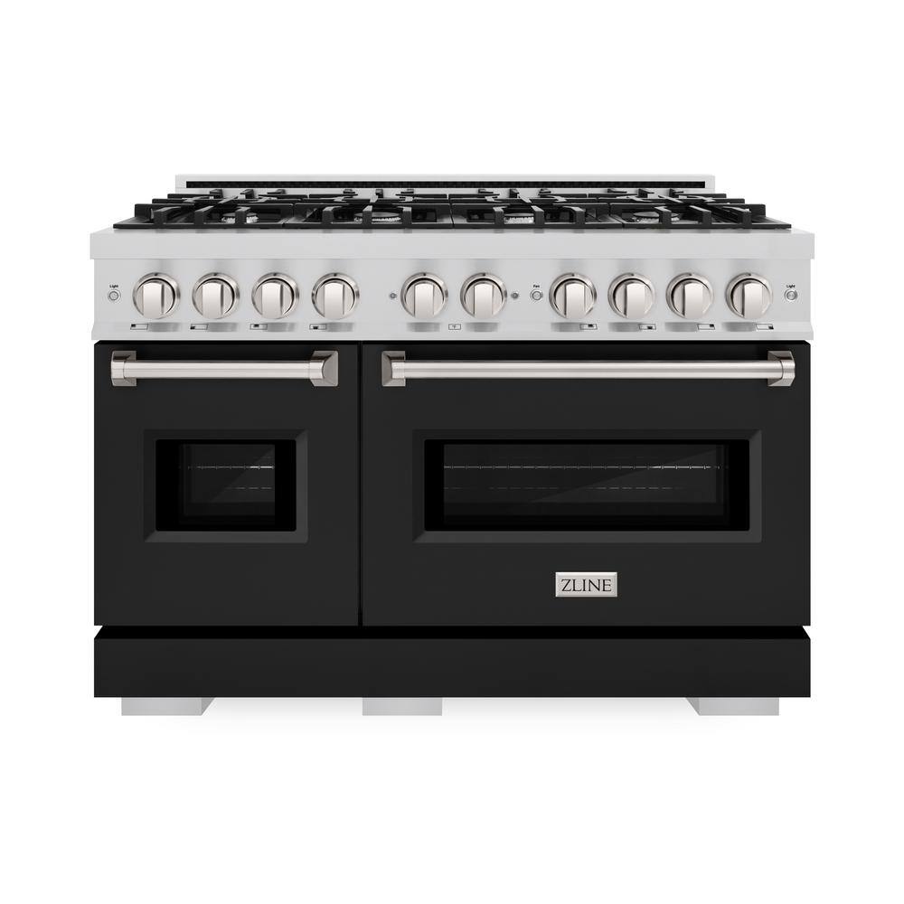 ZLINE Kitchen and Bath Classic 48 in. 8-Burner Dual Fuel Range with ...