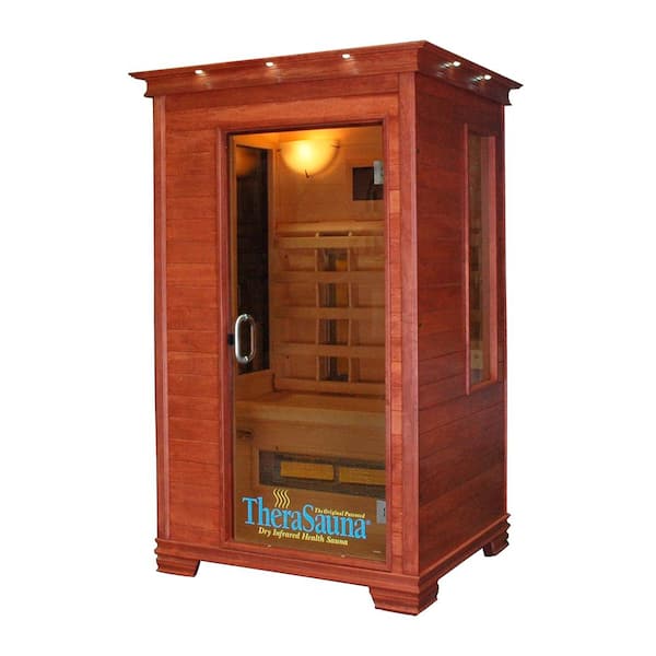 TheraSauna 2-Person Infrared Health Sauna with MPS Touchview Control, Aspen Wood and 8 TheraMitter Heaters