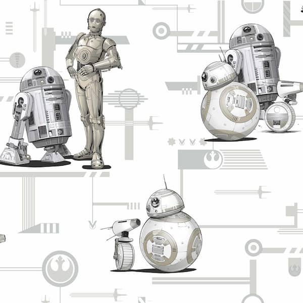 York Wallcoverings 56 sq. ft. Star Wars: The Rise Of Skywalker, Droids. Wallpaper