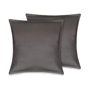 GOTS Certified 100% Organic Cotton Brown 2 in. Flange 26 in. x 26 in. Euro Sham (Set of 2)