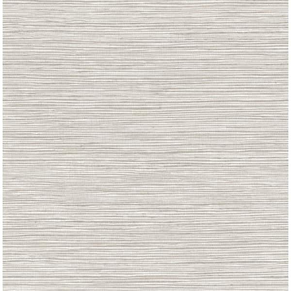 Advantage Alton Grey Faux Grasscloth Textured Non-Pasted Non-Woven Wallpaper Sample