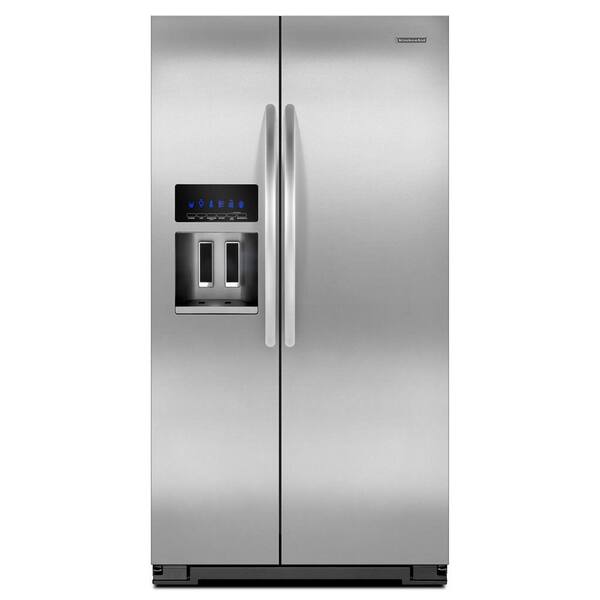 KitchenAid Architect Series II 25.6 cu. ft. Side by Side Refrigerator in Monochromatic Stainless Steel