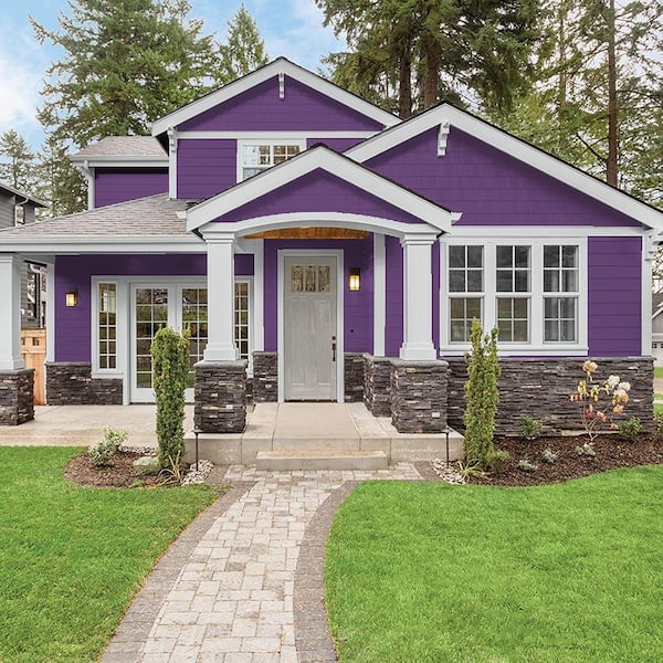 Glidden Premium 1 gal. PPG1176-7 Perfectly Purple Semi-Gloss Interior Latex  Paint PPG1176-7P-01SG - The Home Depot