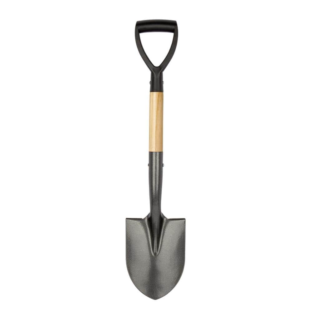 Round Small Shovel for Digging with Wood D-Handle and Twenty Eight Inch Overall Length for Garden and Camping One Pack price history on PriceWatchPro
