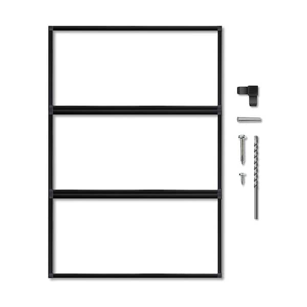 Photo 1 of 48 in. x 24 in. Black Galvanized Steel Privacy Panel Frame Kit (Fits Design-Vu and Modinex 2x4 Panels)