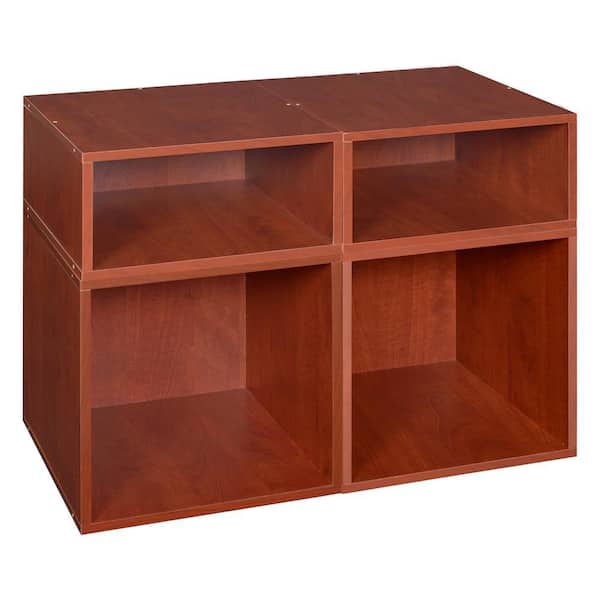 Regency 19.5 in. H x 26 in. W x 13 in. D Cherry Wood 4-Cube Organizer