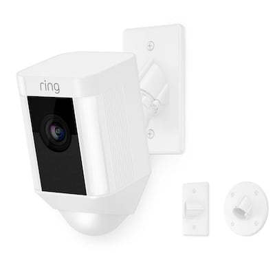 Spotlight Cam Mount Outdoor Smart Surveillance Camera, White