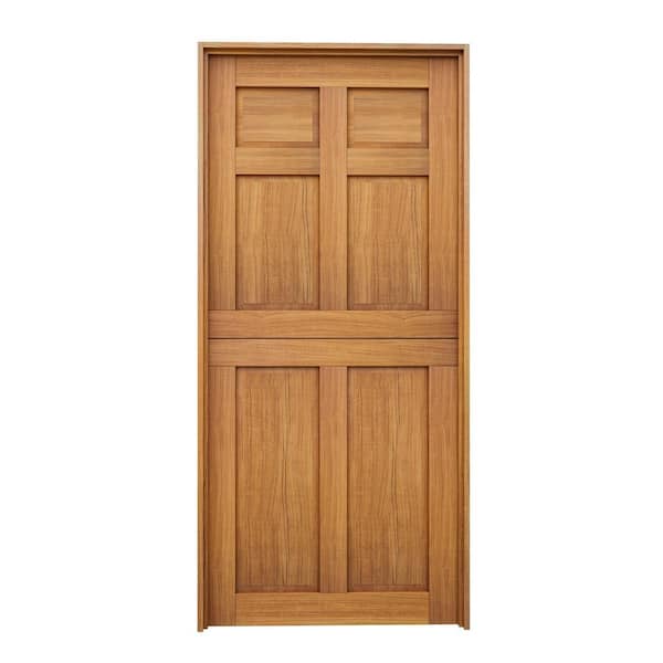 ARK DESIGN 32 in. x 80 in. Fir Universal Paneled 6-Lite Unfinished Dutch Door Design Wood Prehung Front Door with Jamb
