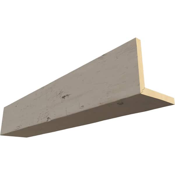 Ekena Millwork Endurathane 6 in. H x 12 in. W x 22 ft. L Knotty Pine Seashell Faux Wood Beam