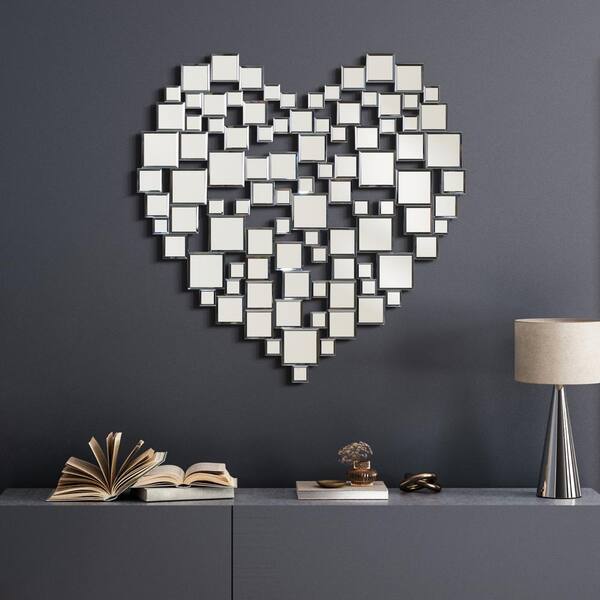 Empire Art Direct Tesselation Heart-Shaped Wall Mirror