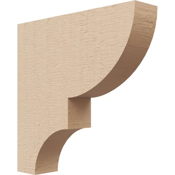 Ekena Millwork 2 in. x 10 in. x 10 in. Series 1 Thin Ridgewood Rough Cedar Woodgrain Timberthane Polyurethane Corbel, Primed Tan
