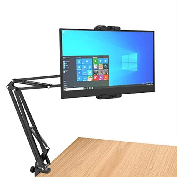 phyfalip Tablet Ipad Phone Stand Holder with Ultra Sturdy Desk Mount 2-Clamps Kindle Holder Phone Stand fits iPhone iPad Mini 7