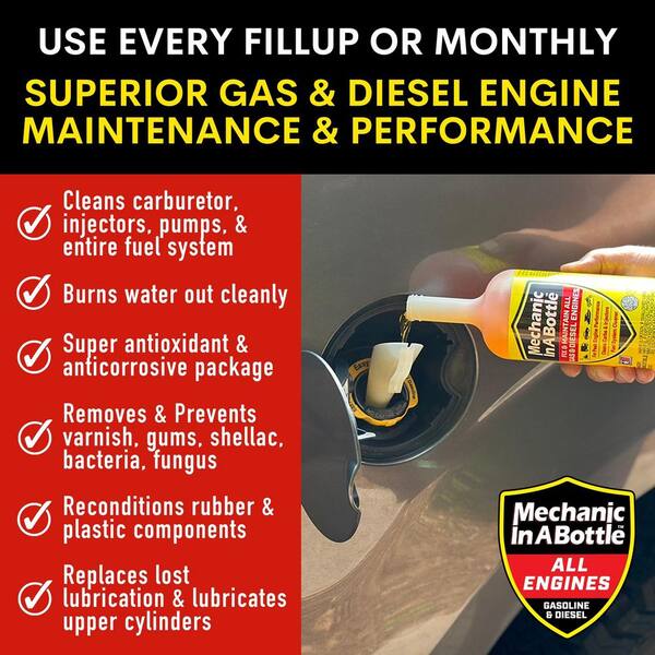 thumbnail image 2 of Mechanic In A Bottle Gas & Diesel Fuel Treatment – 16 Oz, Universal Fit 2 of 5