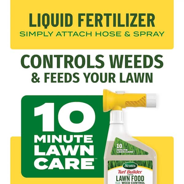 Turf Builder Liquid Lawn Food Plus Weed Control 32 fl. oz. Weed and Feed, Controls Dandelions and More as Listed, 2-Pack