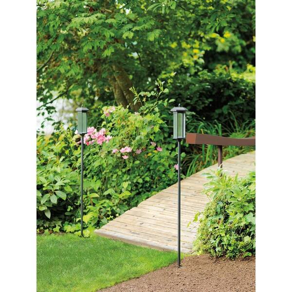 Trendscape - 60 in. Solar Garden Black LED Path Lights (2-Pack)