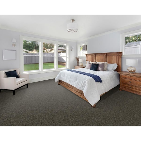 Gilbert Park II - Georgian - Black 66 oz. Polyester Texture Installed Carpet