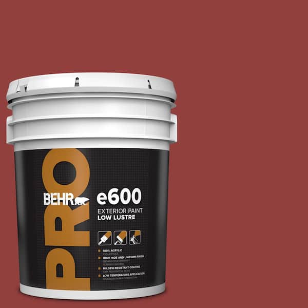 BEHR PRO 5 gal. #BIC-49 Red Red Red Low Luster Exterior Paint