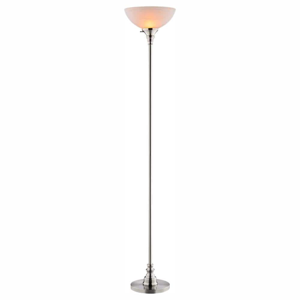 Hampton Bay Bolton 70.5 in. Brushed Nickel Torchiere Lamp with TTL 20 Compliant Fixture 18832