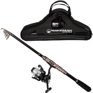 Ultra Series Carbon Fiber and Steel Telescopic Spinning Combo in Black and Silver