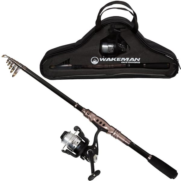 Wakeman Outdoors Ultra Series Carbon Fiber and Steel Telescopic Spinning  Combo in Black and Silver M500018 - The Home Depot