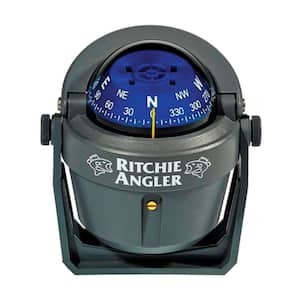 Angler Compass - Bracket Mount, Gray with Blue Dial