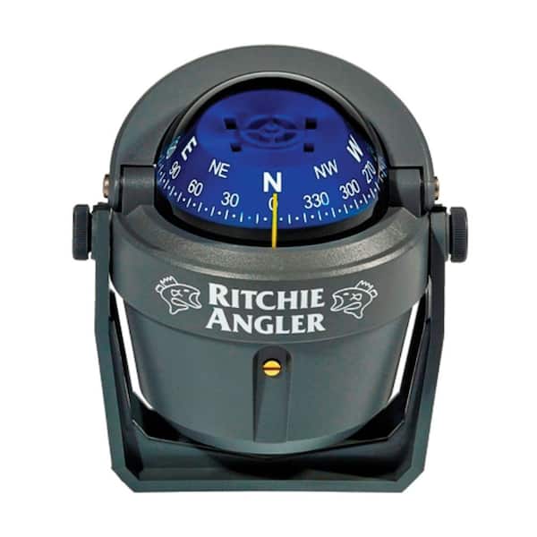 Ritchie Angler Compass - Bracket Mount, Gray with Blue Dial