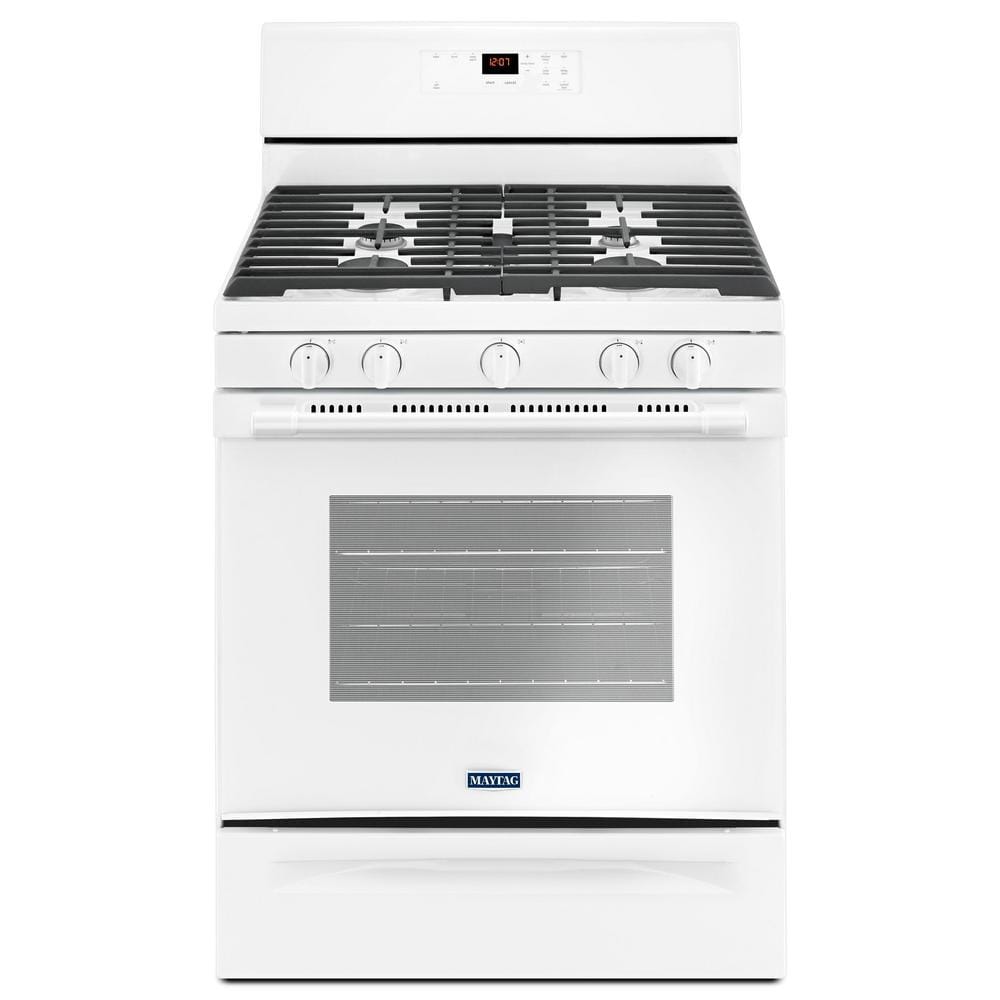 Maytag 5.0 cu. ft. Gas Range with 5th Oval Burner in White