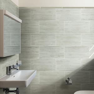 Domino Gray Quarter Round Molding 0.6 in. x 12 in. Glossy Ceramic Wall Tile (42 lin. ft./Case)