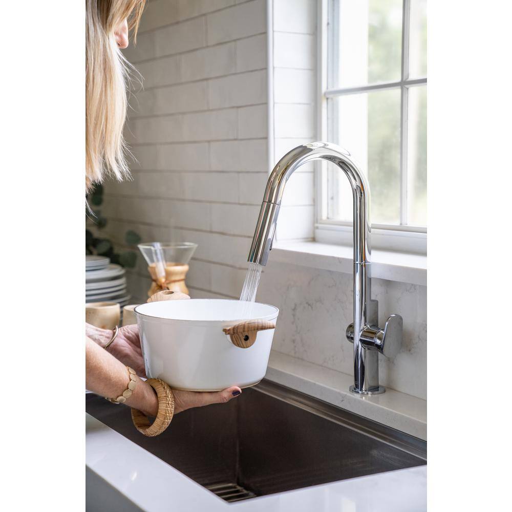 Polished Chrome Single-Handle Pull Down Kitchen Faucet