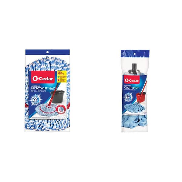 MicroTwist MAX Mop Head Replacement (1-Pack) and Microfiber Wet Cloth Mop Replacement Head Combo